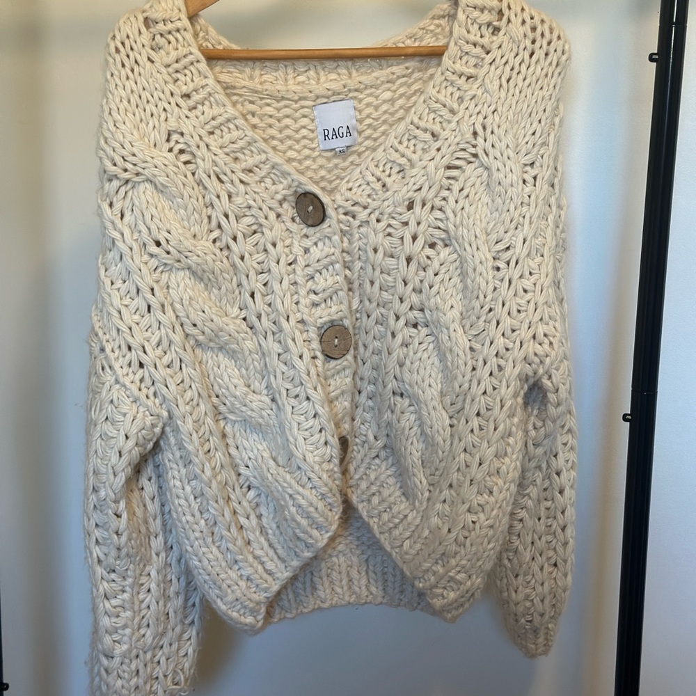 Raga Women's Alaska Cable Knit Sweater - Cream